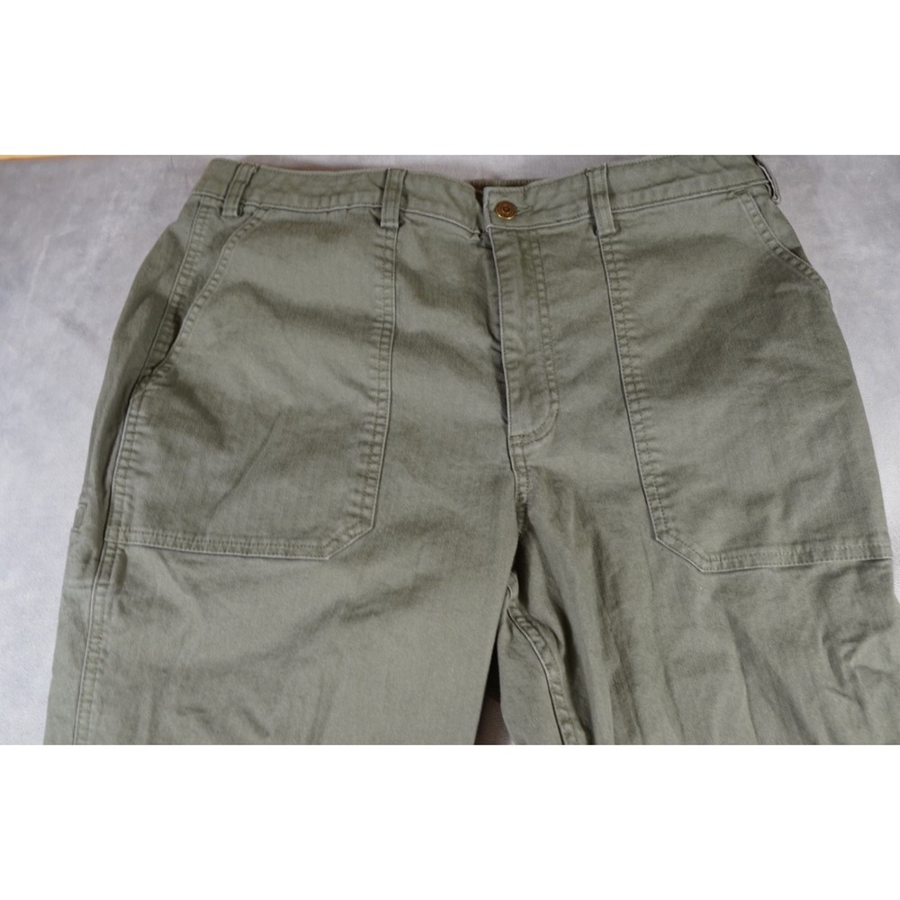 Duluth Trading Cargo Pants Womens Size 18x31 Olive Green Stretch - Picture 5 of 10